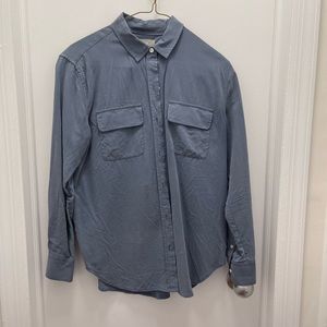 Everlane Washable Sill Relaxed Shirt Blue-Grey Size 0